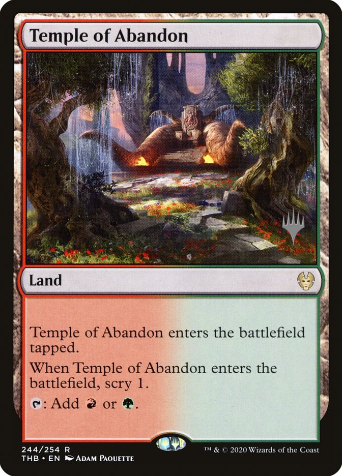 Temple of Abandon (Promo Pack) [Theros Beyond Death Promos] | Good Games Adelaide SA