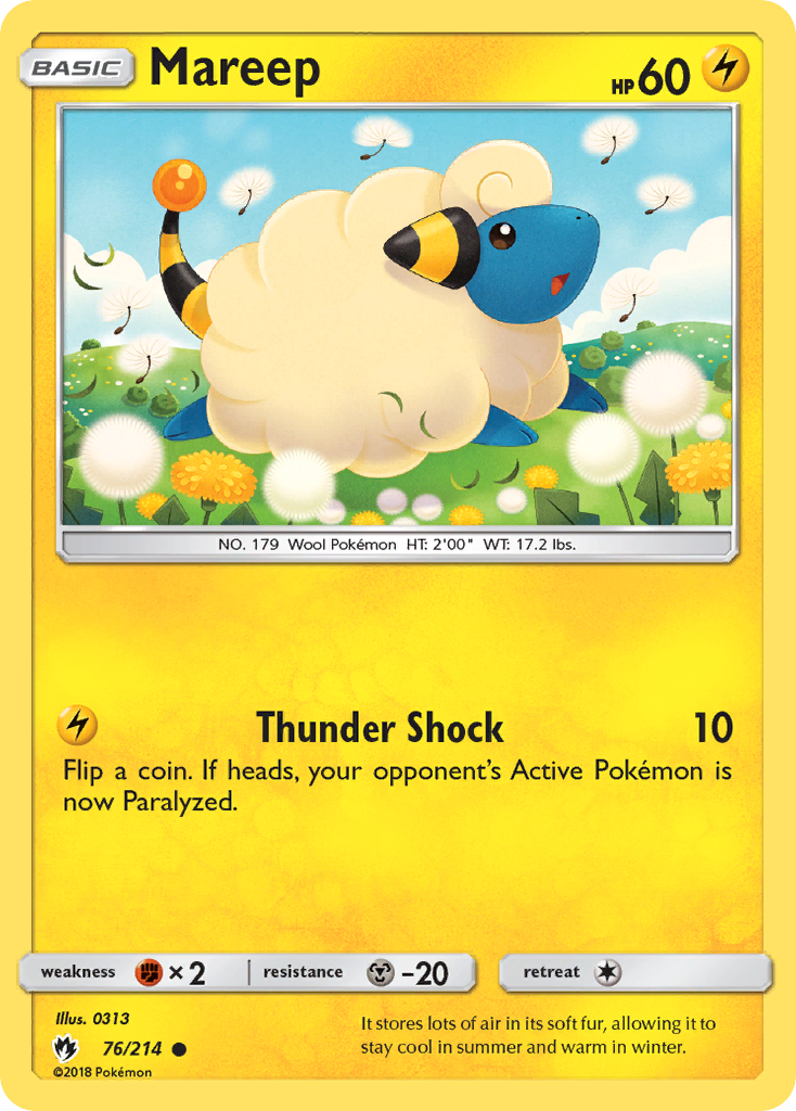 Mareep (76/214) [Sun & Moon: Lost Thunder] | Good Games Adelaide SA