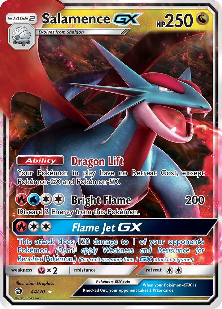 Salamence GX 44/70 (Dragon Majesty)  - Holofoil | Good Games Adelaide SA