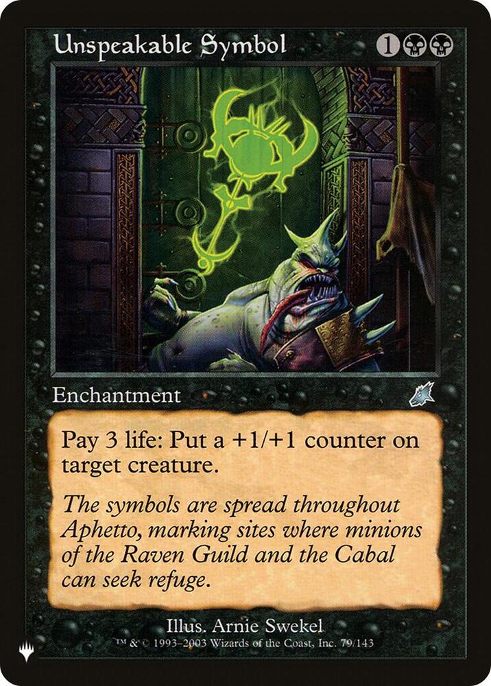 Unspeakable Symbol 79/143 (The List Reprints)  | Good Games Adelaide SA