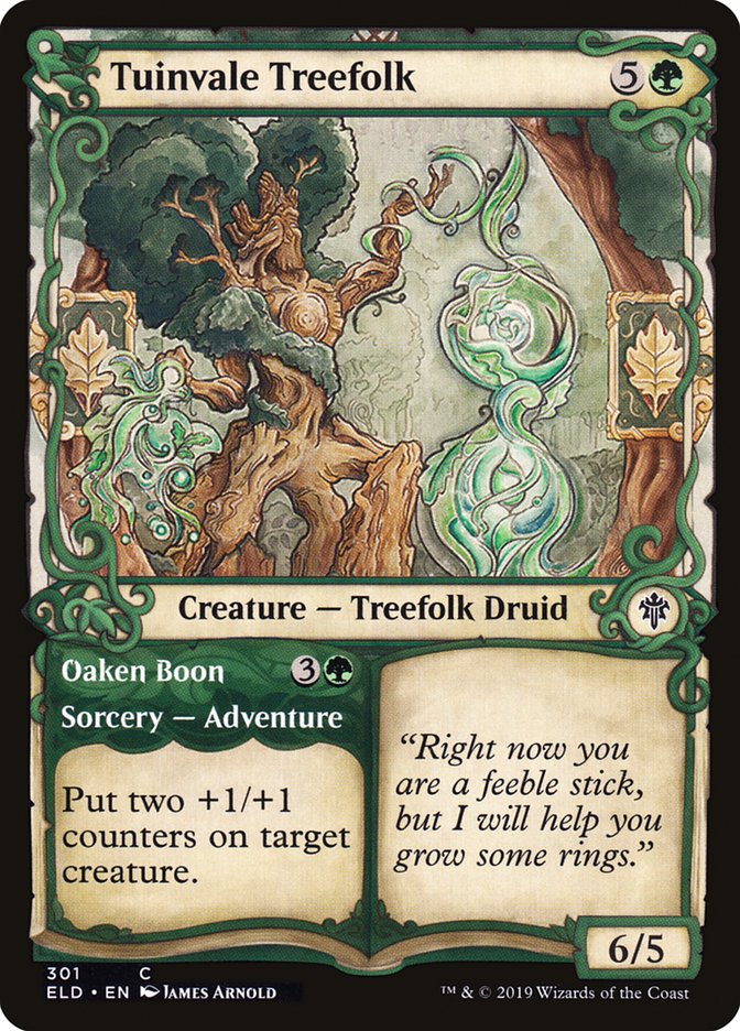 Tuinvale Treefolk // Oaken Boon (Showcase) [Throne of Eldraine] | Good Games Adelaide SA