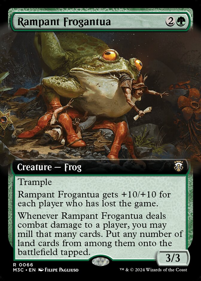 Rampant Frogantua 66/411 (Commander: Modern Horizons 3)  - Extended Art | Good Games Adelaide SA