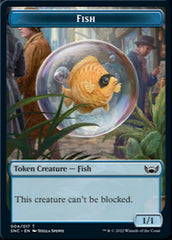 Clue // Fish Double-sided Token [Streets of New Capenna Commander Tokens] | Good Games Adelaide SA