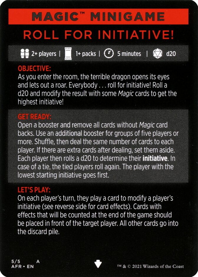 Roll for Initiative (Magic Minigame) [Dungeons & Dragons: Adventures in the Forgotten Realms Minigame] | Good Games Adelaide SA