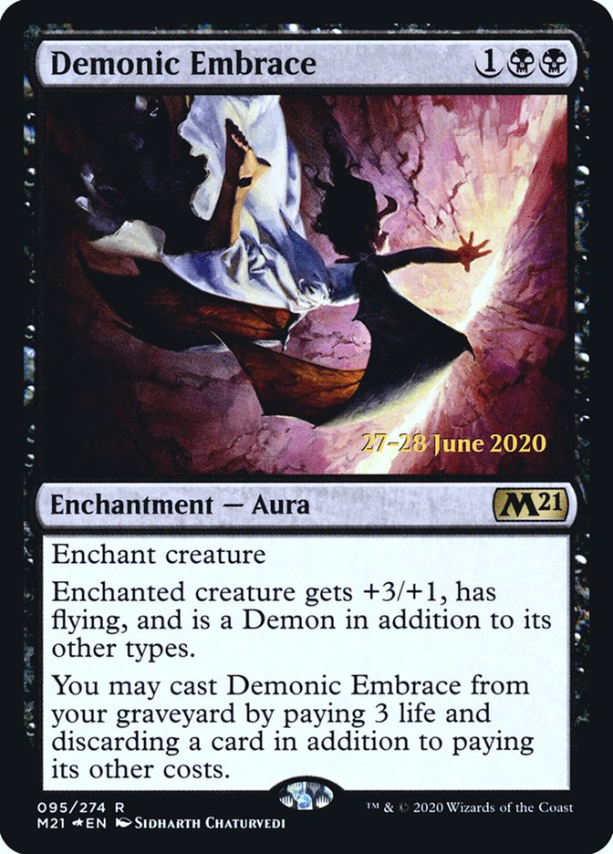 Demonic Embrace  [Core Set 2021 Prerelease Promos] | Good Games Adelaide SA