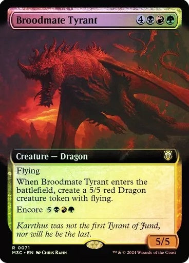 Broodmate Tyrant (Extended Art) (Ripple Foil) [Modern Horizons 3 Commander] | Good Games Adelaide SA