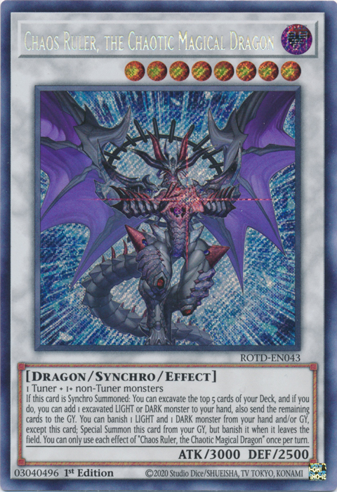 Chaos Ruler, the Chaotic Magical Dragon [ROTD-EN043] Secret Rare | Good Games Adelaide SA