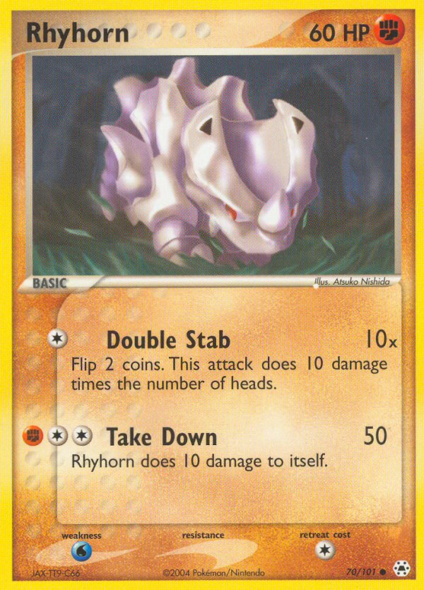 Rhyhorn (70/101) [EX: Hidden Legends] | Good Games Adelaide SA