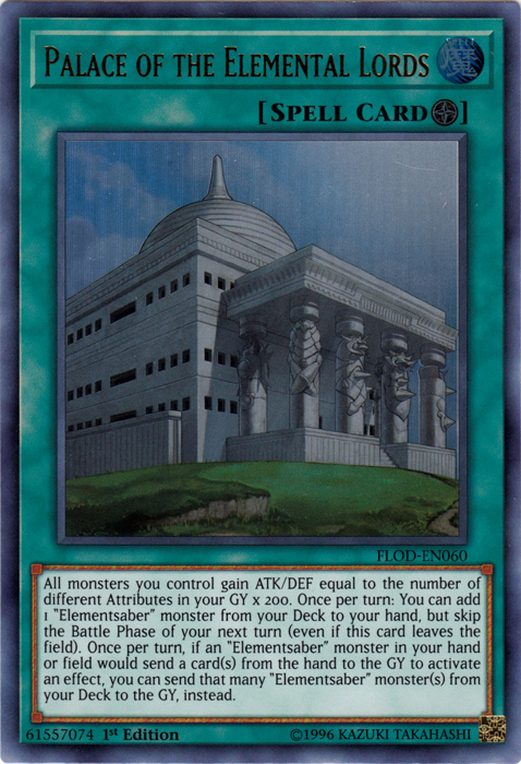 Palace of the Elemental Lords [FLOD-EN060] Ultra Rare | Good Games Adelaide SA