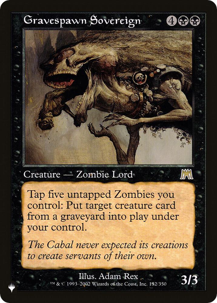Gravespawn Sovereign 152/350 (The List Reprints)  | Good Games Adelaide SA