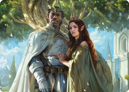 Aragorn and Arwen, Wed Art Card [The Lord of the Rings: Tales of Middle-earth Art Series] | Good Games Adelaide SA
