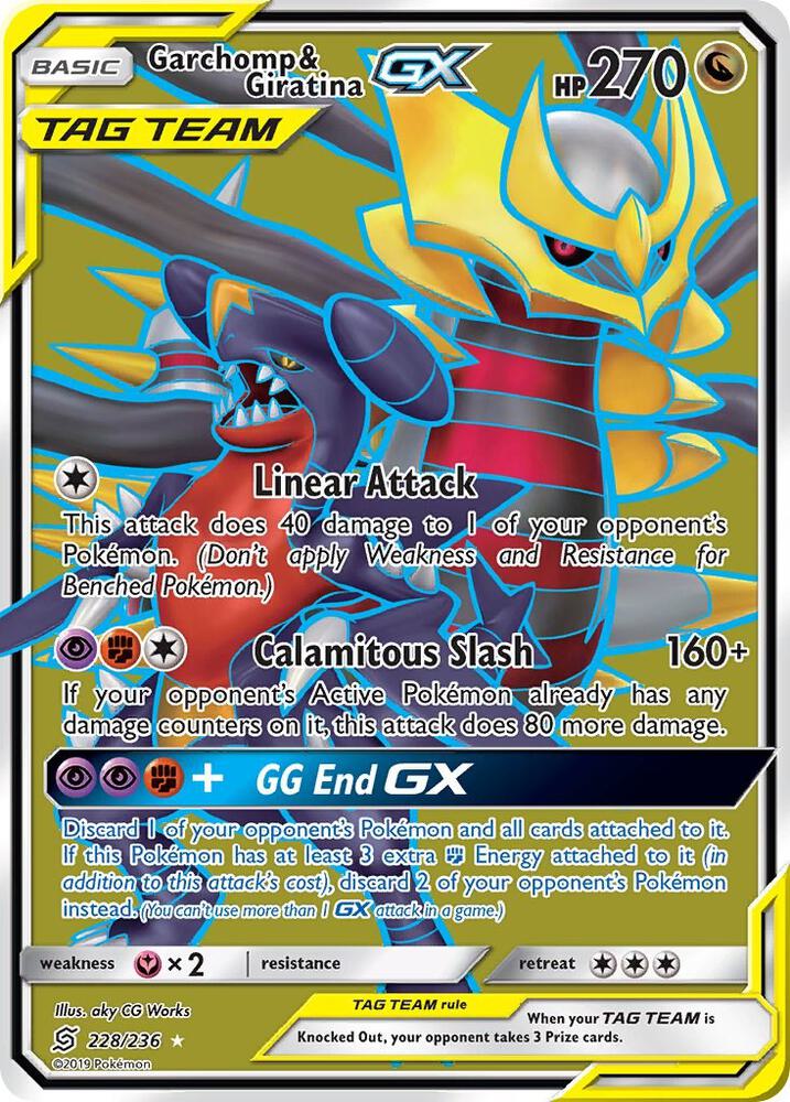 Garchomp and Giratina GX Full Art 228/236 (SM - Unified Minds)  - Holofoil | Good Games Adelaide SA