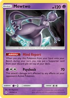 Mewtwo 75 214 SM Unbroken Bonds Cracked Ice Holo 075/214 (Deck Exclusives)  - Holofoil | Good Games Adelaide SA