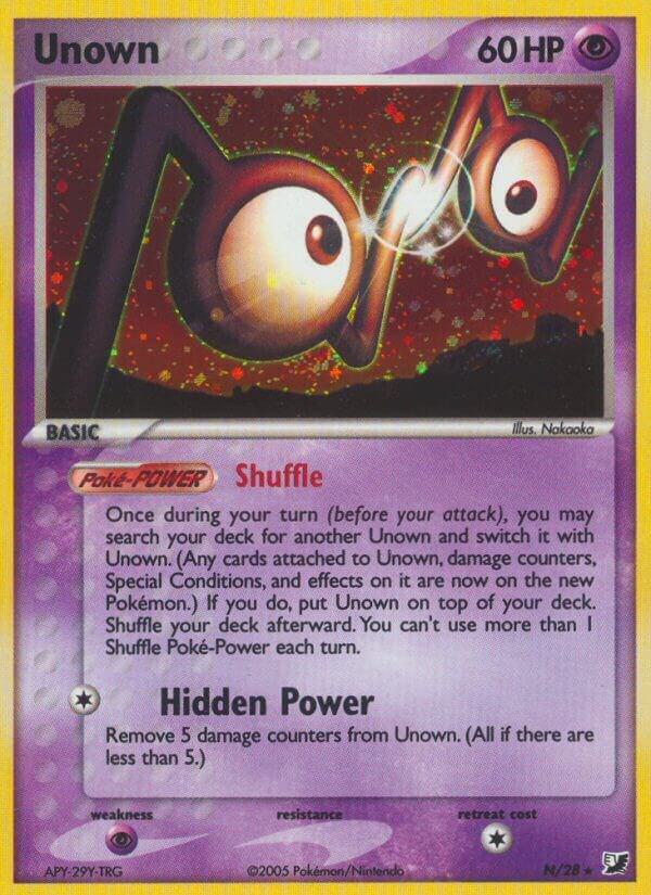 Unown N N/28 (Unseen Forces)  - Holofoil | Good Games Adelaide SA