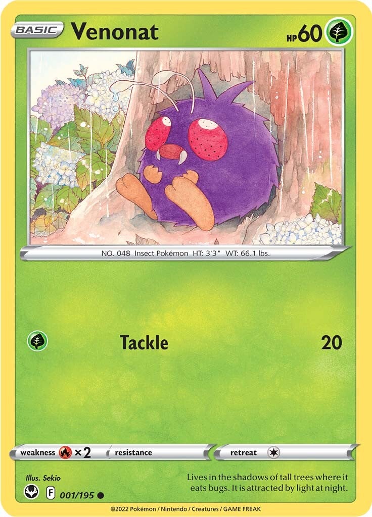 Venonat (001/195) [Sword & Shield: Silver Tempest] | Good Games Adelaide SA