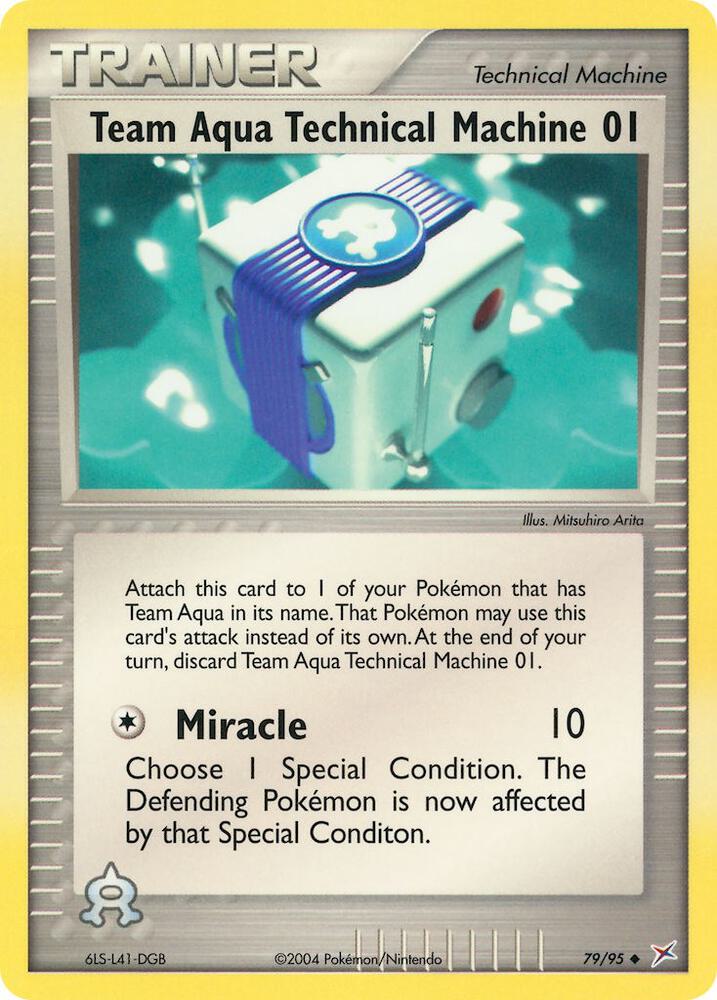 Team Aqua Technical Machine 01 79/95 (Team Magma vs Team Aqua)  - Reverse Holofoil | Good Games Adelaide SA
