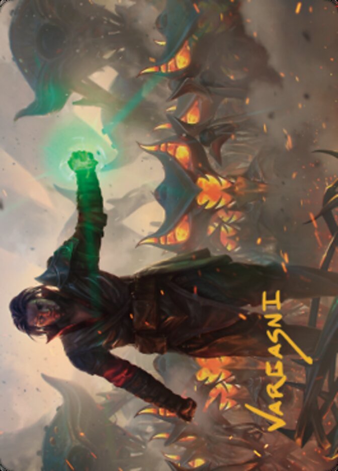 Mishra, Eminent One Art Card (Gold-Stamped Signature) [The Brothers' War Art Series] | Good Games Adelaide SA