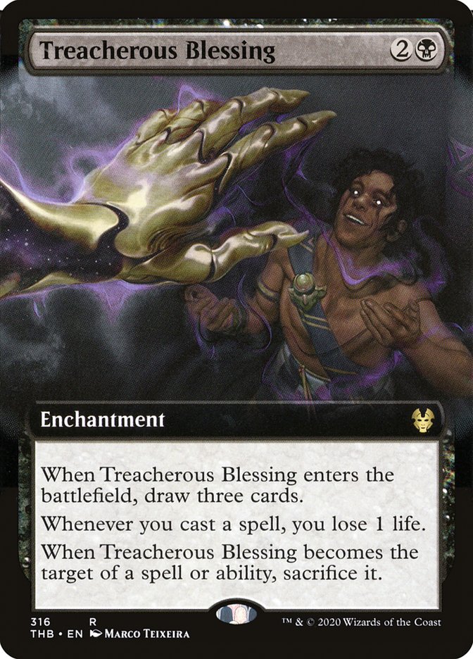 Treacherous Blessing (Extended Art) [Theros Beyond Death] | Good Games Adelaide SA