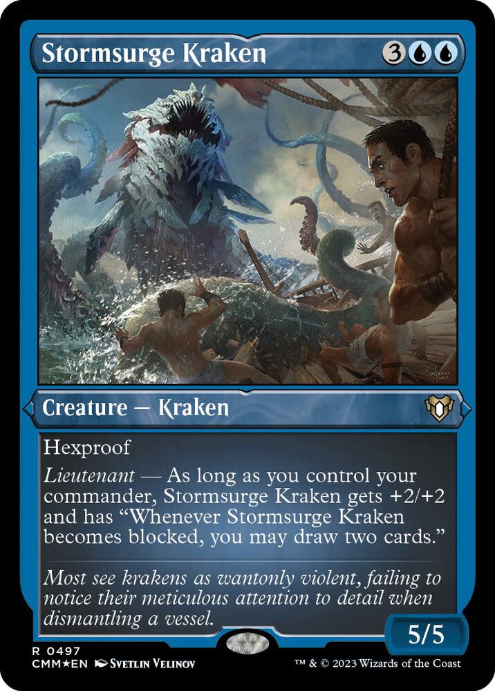Stormsurge Kraken 497 (Commander Masters)  - Etched Foil | Good Games Adelaide SA