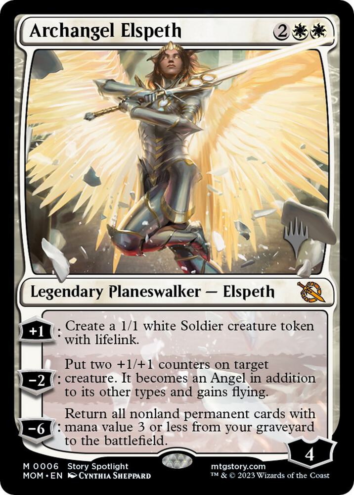 Archangel Elspeth 6 (Promo Pack: March of the Machine)  - Foil | Good Games Adelaide SA