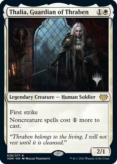 Thalia, Guardian of Thraben (Promo Pack) [Innistrad: Crimson Vow Promos] | Good Games Adelaide SA
