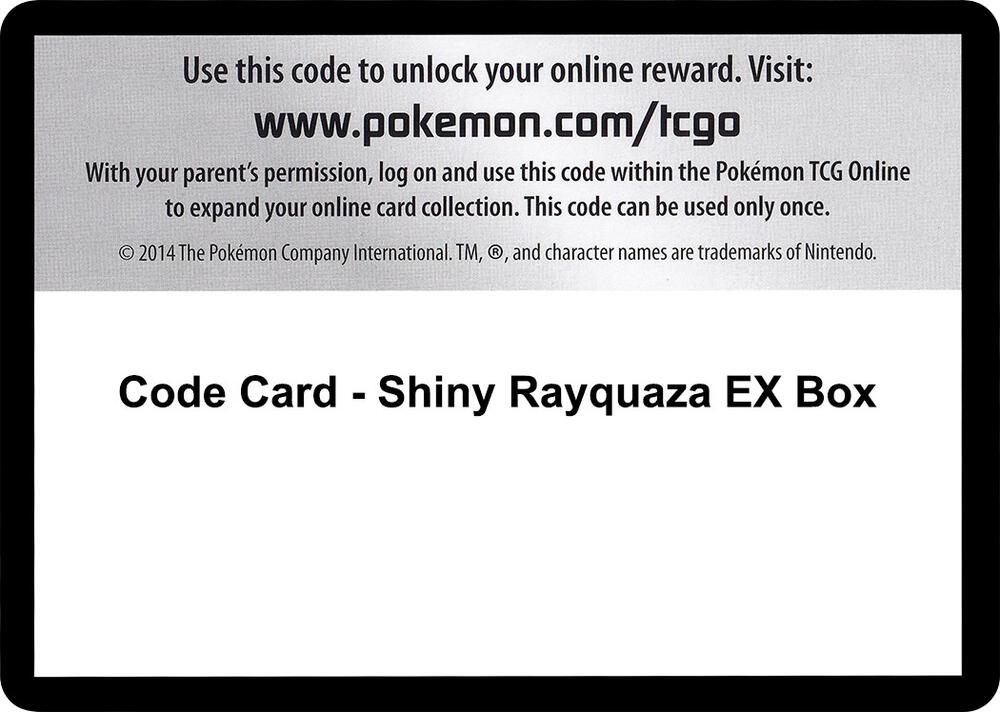 Code Card Shiny Rayquaza EX Box  (XY - Ancient Origins)  | Good Games Adelaide SA