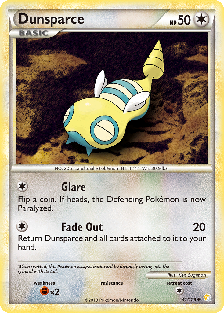 Dunsparce (41/123) [HeartGold & SoulSilver: Base Set] | Good Games Adelaide SA