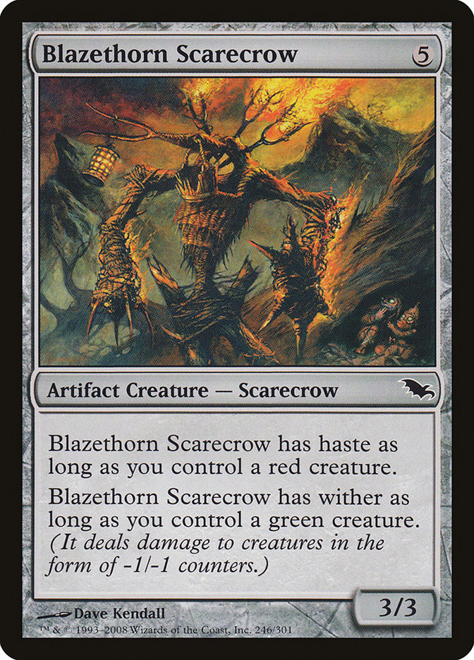 Blazethorn Scarecrow 246 (Shadowmoor)  - Foil | Good Games Adelaide SA