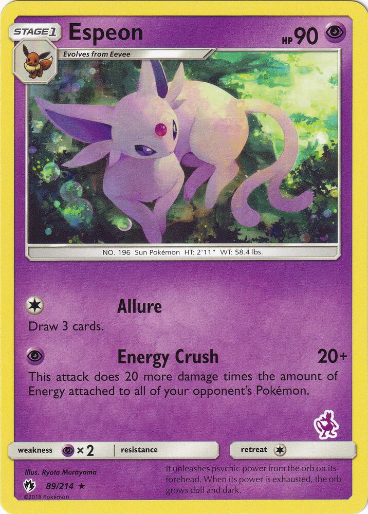 Espeon 89 214 Mewtwo Stamped 089/214 (Battle Academy)  | Good Games Adelaide SA