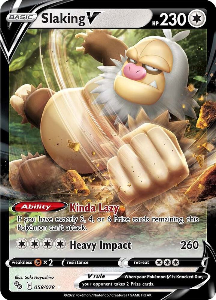 Slaking V 058/078 (Pokemon GO)  - Holofoil | Good Games Adelaide SA
