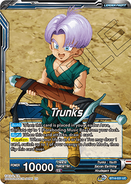 Trunks // Trunks, the Hero's Successor (BT14-031) [Cross Spirits] | Good Games Adelaide SA