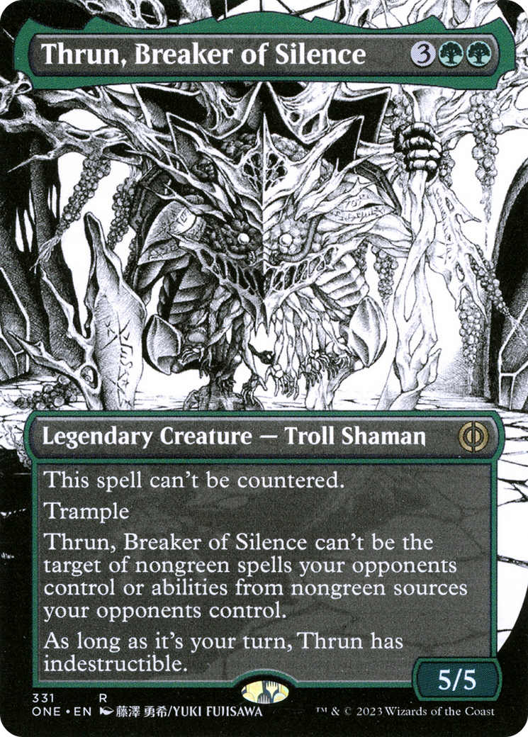 Thrun, Breaker of Silence (Borderless Manga) [Phyrexia: All Will Be One] | Good Games Adelaide SA