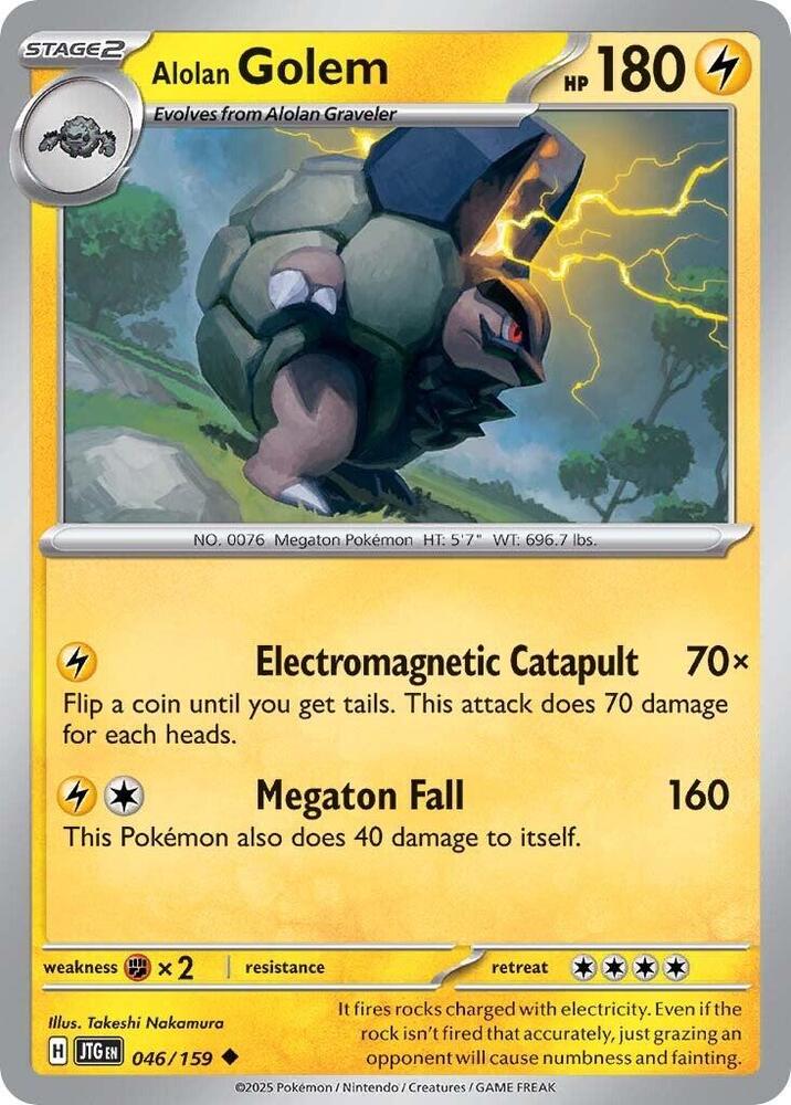Alolan Golem 046/159 (SV09: Journey Together)  - Reverse Holofoil | Good Games Adelaide SA