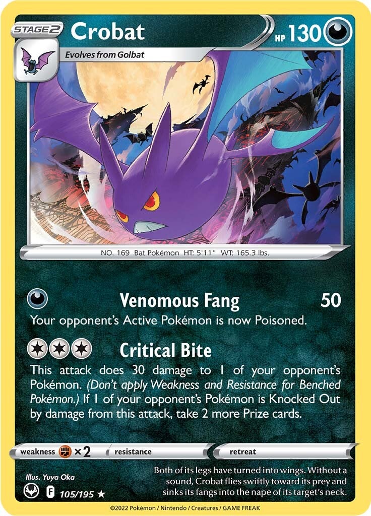 Crobat (105/195) [Sword & Shield: Silver Tempest] | Good Games Adelaide SA