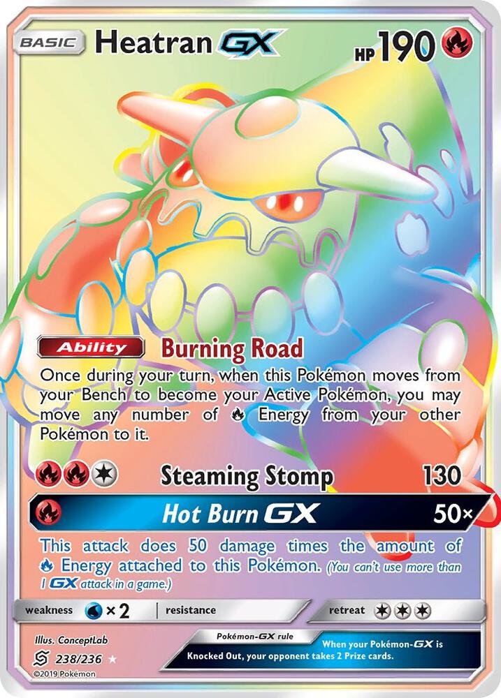 Heatran GX Secret 238/236 (SM - Unified Minds)  - Holofoil | Good Games Adelaide SA