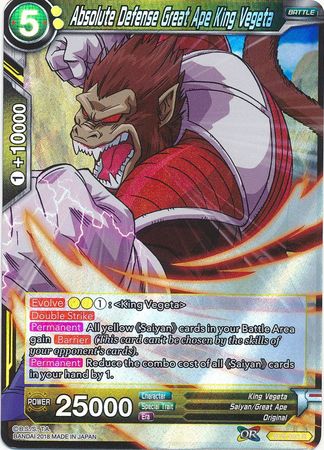 Absolute Defense Great Ape King Vegeta [BT3-092] | Good Games Adelaide SA