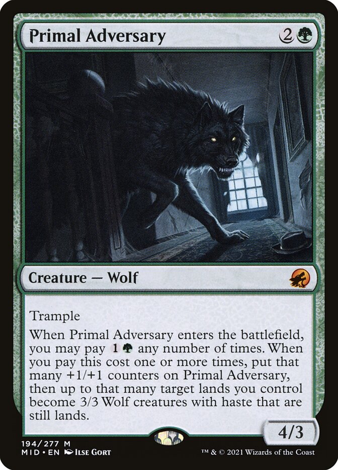 Primal Adversary 194 (Innistrad: Midnight Hunt)  - Foil | Good Games Adelaide SA