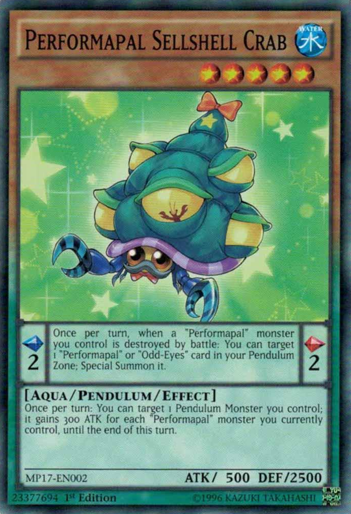 Performapal Sellshell Crab [MP17-EN002] Common | Good Games Adelaide SA