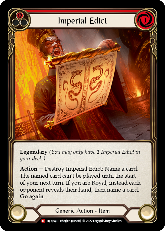 Imperial Edict [DYN240] (Dynasty)  Cold Foil | Good Games Adelaide SA