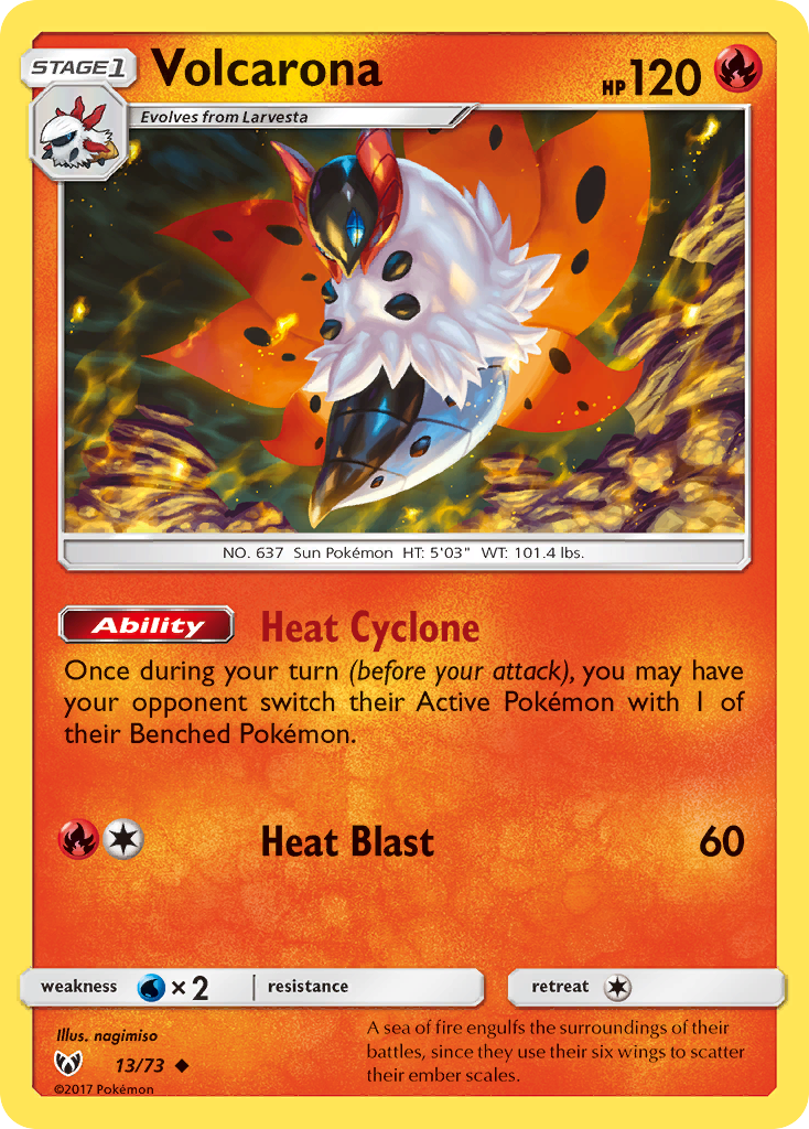 Volcarona (13/73) [Sun & Moon: Shining Legends] | Good Games Adelaide SA