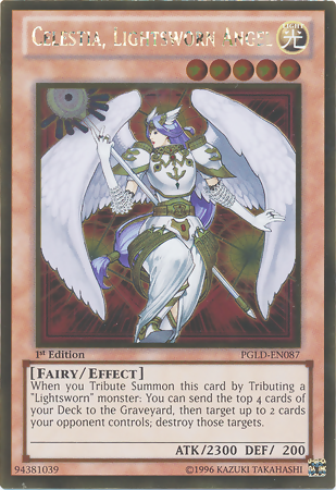 Celestia, Lightsworn Angel [PGLD-EN087] Gold Rare | Good Games Adelaide SA