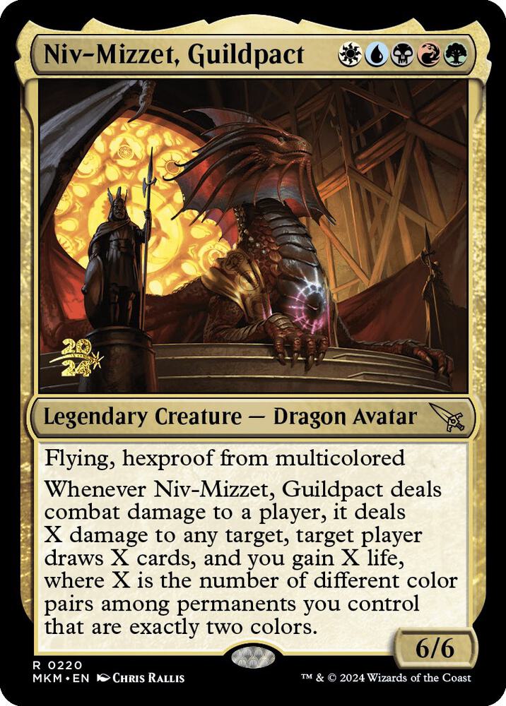 Niv Mizzet Guildpact 220 (Prerelease Cards)  - Foil | Good Games Adelaide SA