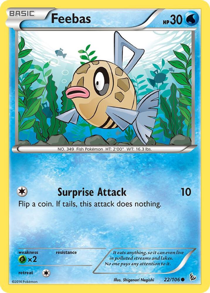Feebas 22/106 (XY - Flashfire)  | Good Games Adelaide SA