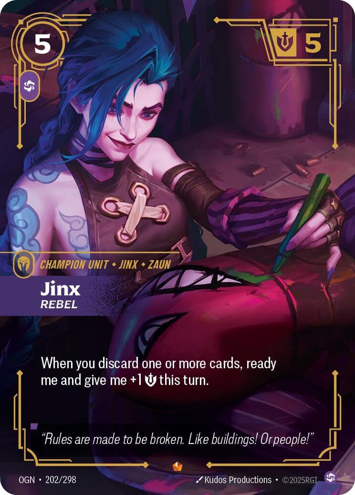 Jinx - Rebel 202/298 (Origins)  - Foil | Good Games Adelaide SA