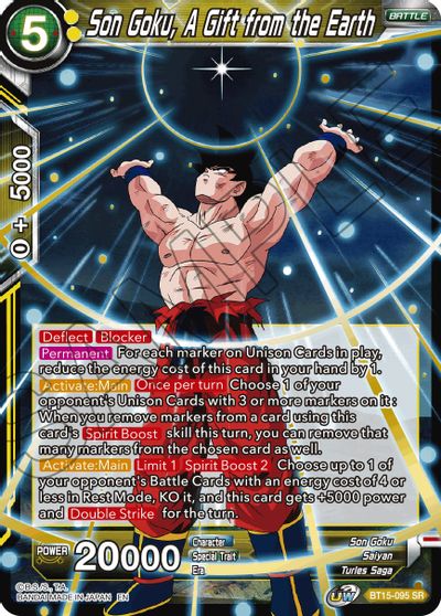 Son Goku, A Gift from the Earth [BT15-095] | Good Games Adelaide SA