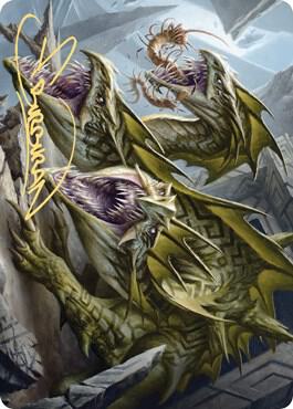 Grakmaw Skyclave Ravager Art Card Gold Stamped Signature 76 (Art Series: Zendikar Rising)  | Good Games Adelaide SA