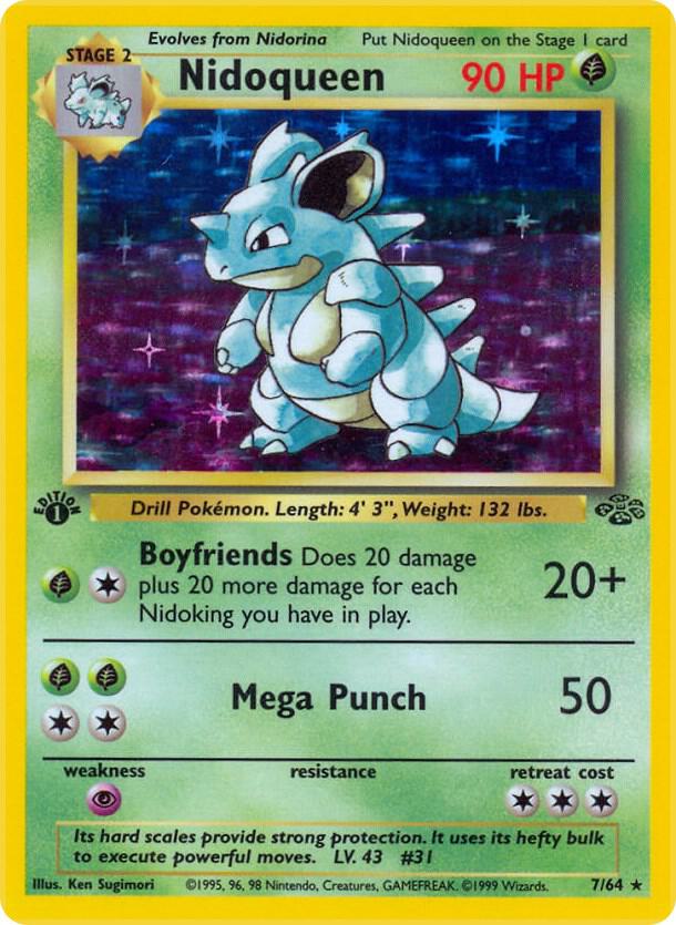 Nidoqueen  07/64 (Jungle)  - 1st Edition Holofoil | Good Games Adelaide SA