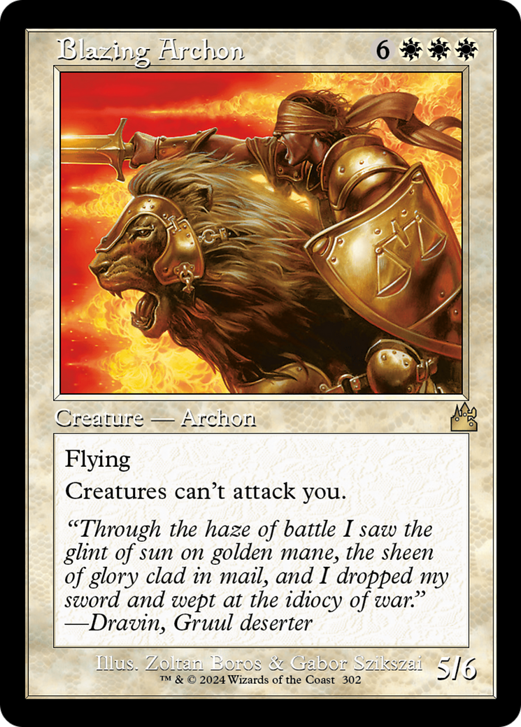 Blazing Archon (Retro Frame) [Ravnica Remastered] | Good Games Adelaide SA