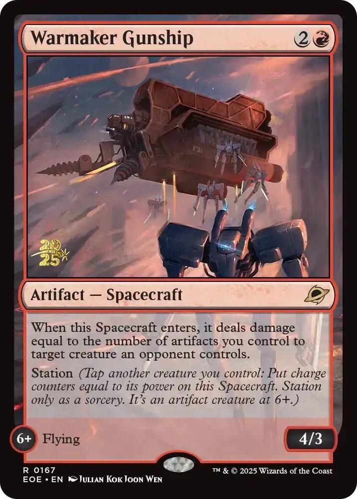 Warmaker Gunship 167 (Prerelease Cards)  - Foil | Good Games Adelaide SA