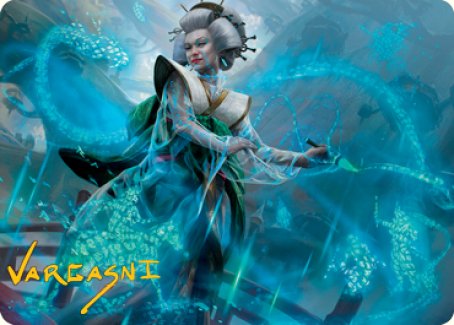 Bearer of Memory Art Card (Gold-Stamped Signature) [Kamigawa: Neon Dynasty Art Series] | Good Games Adelaide SA